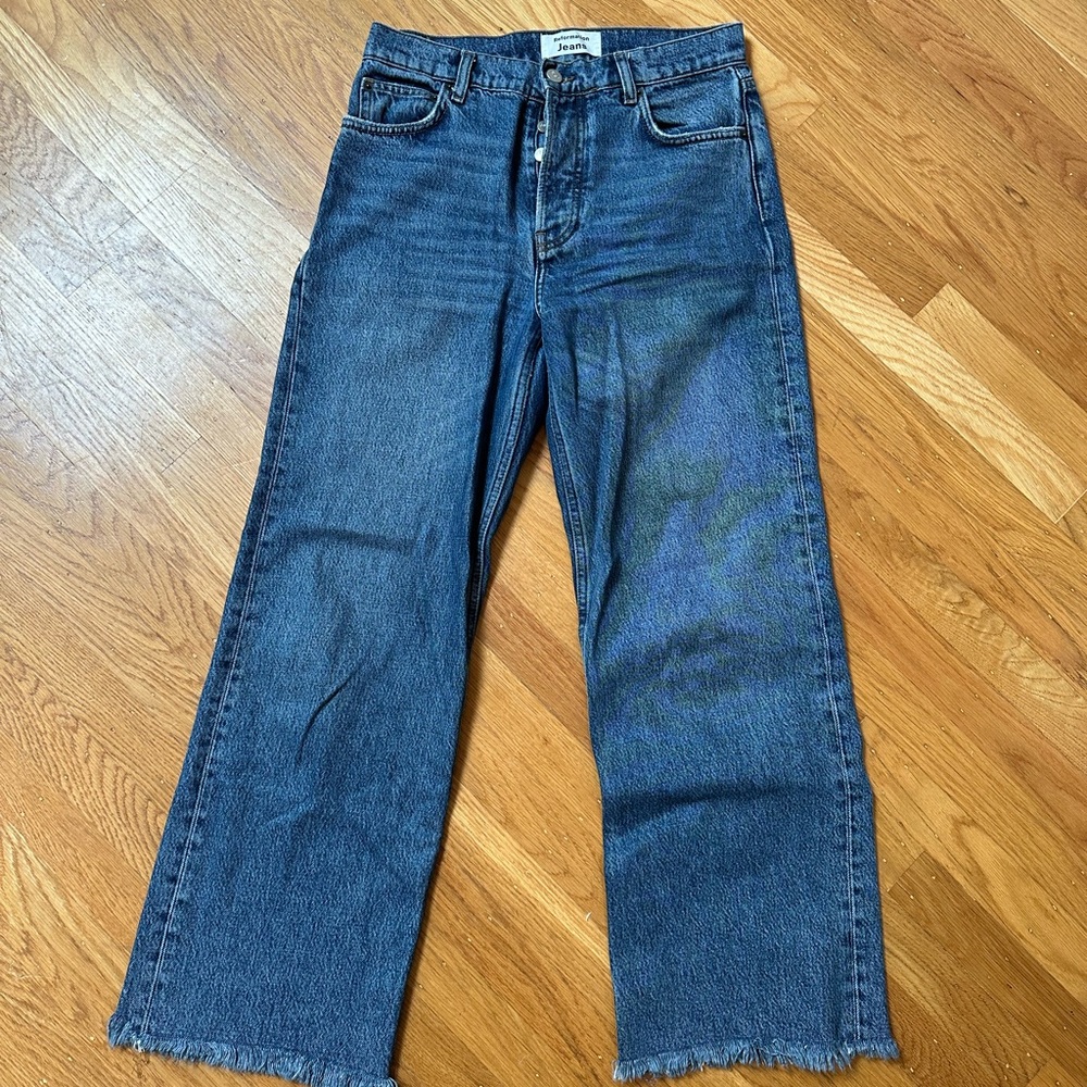 Reformation Wide Leg Jeans High Rise